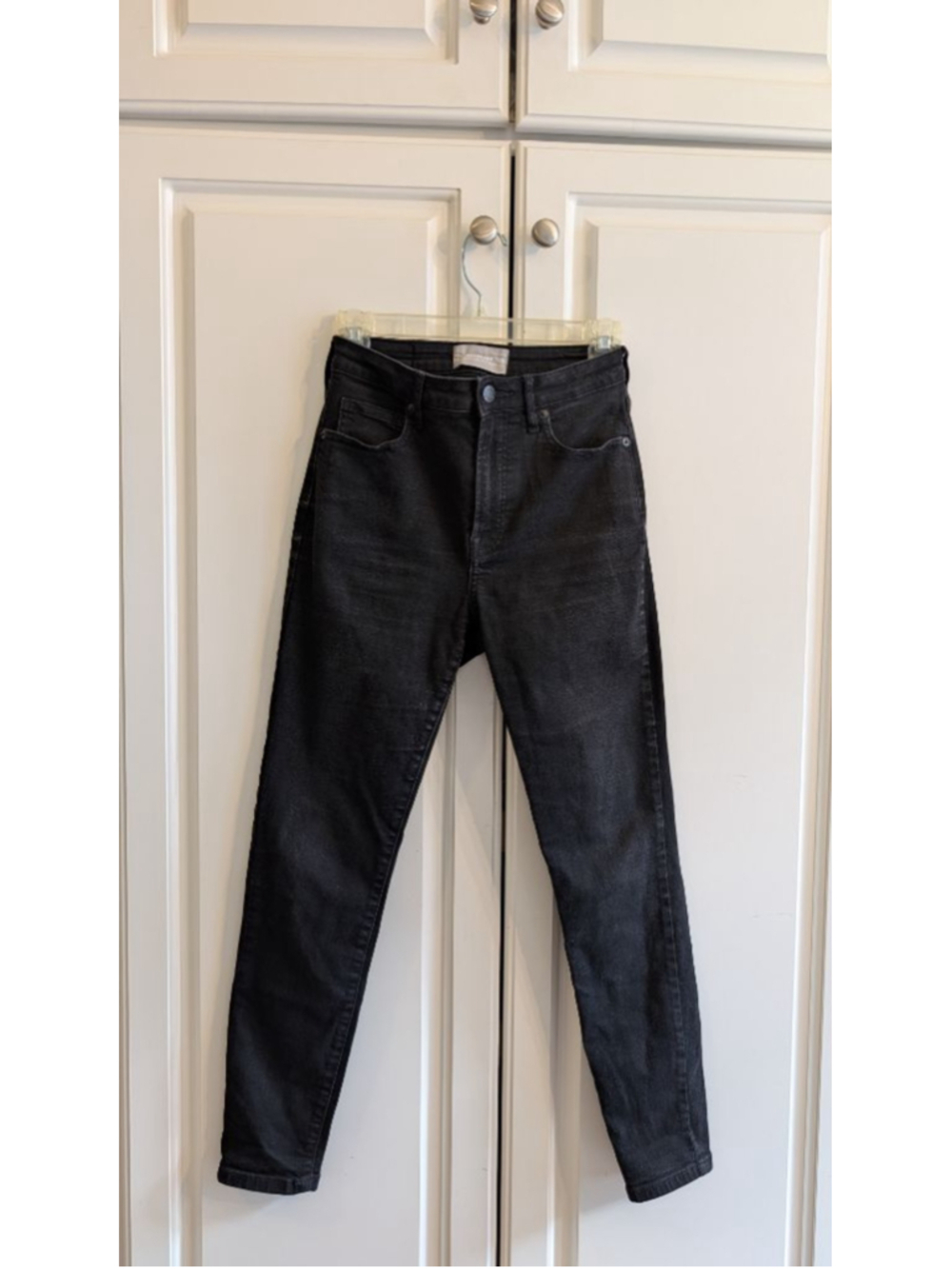 Women's Everlane Black Curvy High-Rise Skinny Jeans Size 27